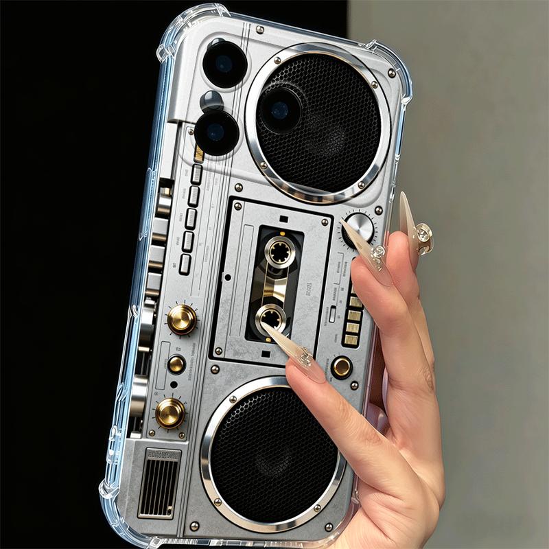 Vintage Silver Boombox Phone Case phone case sold by CasePop