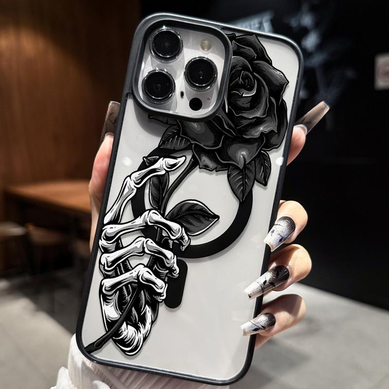 CasePop Skeleton Hand Black Rose phone case